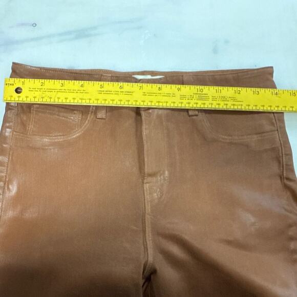 L’AGENCE Margot High Rise‎ Cropped Skinny Jeans Size 30 Java Coated Stretch - Picture 10 of 13